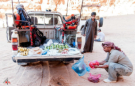 Rast im Wadi Rum